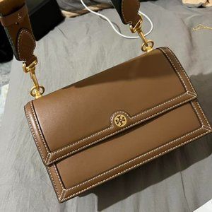 Tory burch Jacquard Shoulder Bag Brown